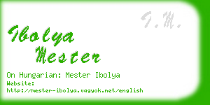 ibolya mester business card